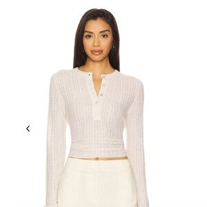 Vince Waffle Knit Henley Top
